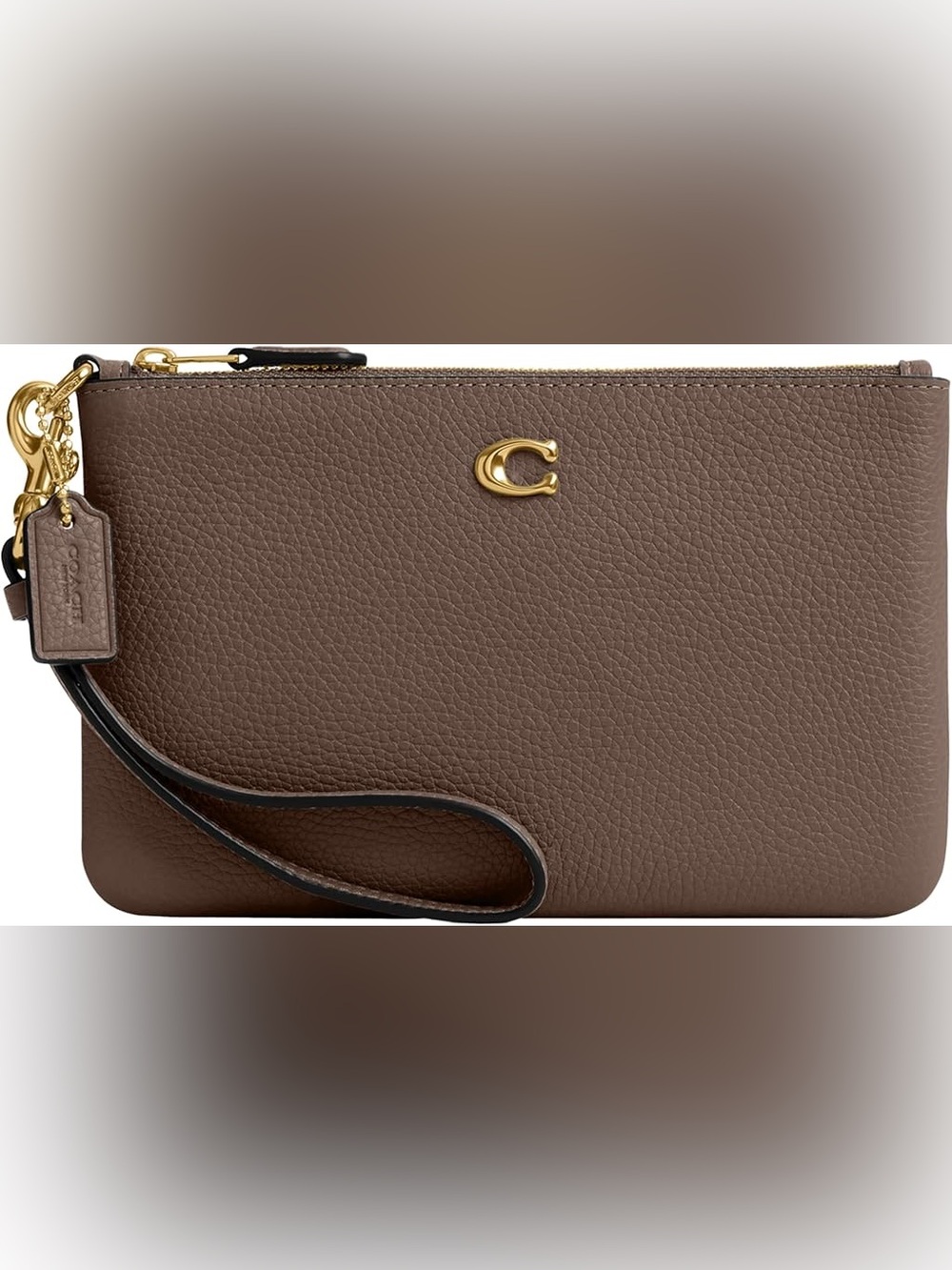 COACH essential small wristlet - dark stone